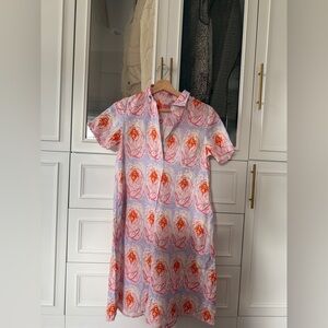Amanda Johnson Linen Short Sleeve Dress XS